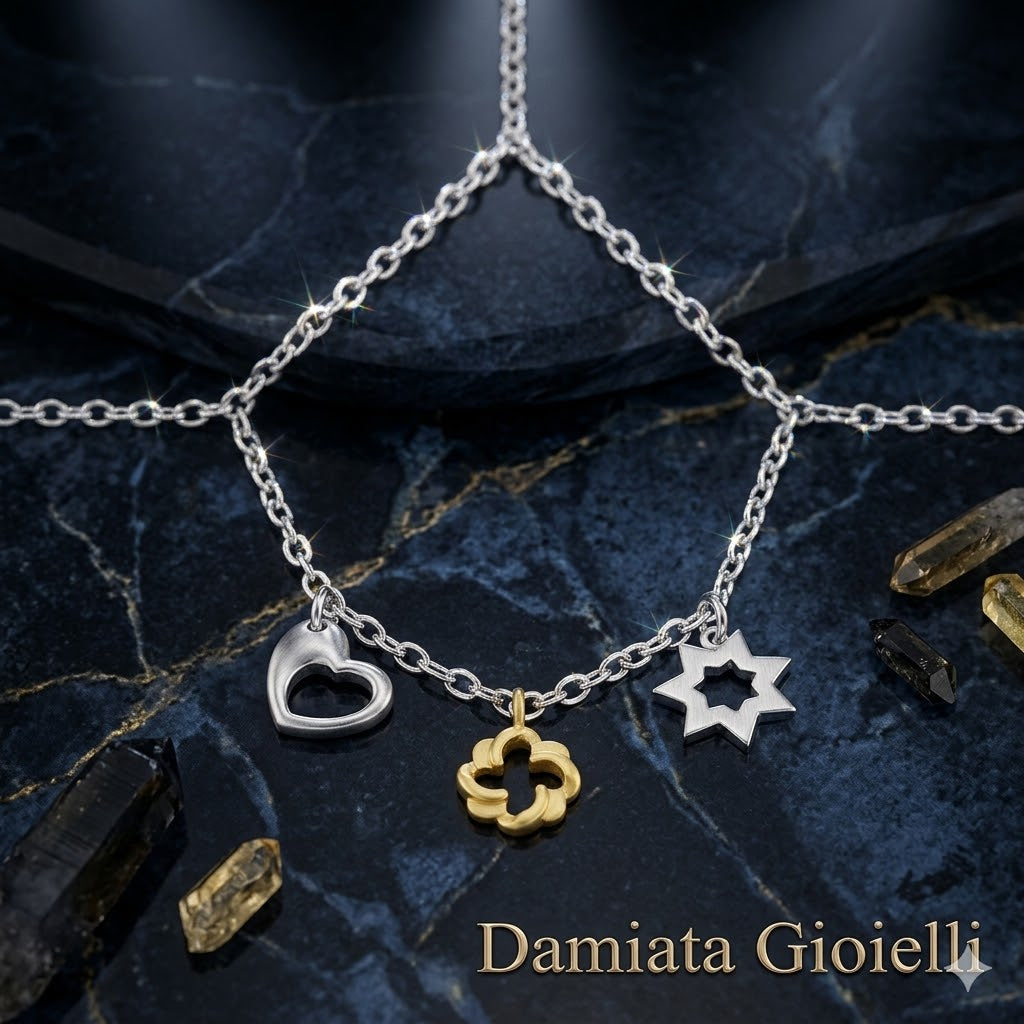 Bracciale da spalla donna Bliss in acciaio bicolore e diamante K12101