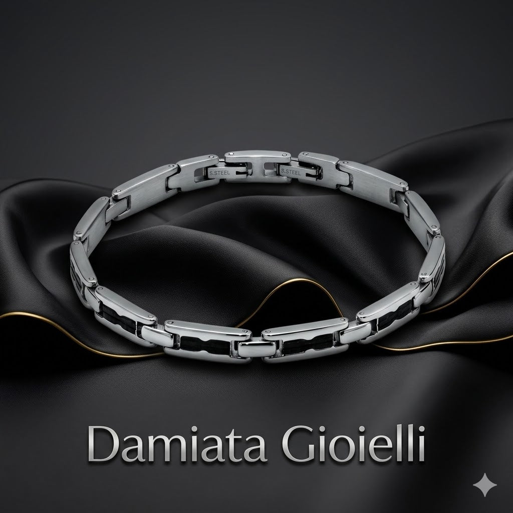 Bracciale uomo Yukiko in acciaio bicolore KBRD1215