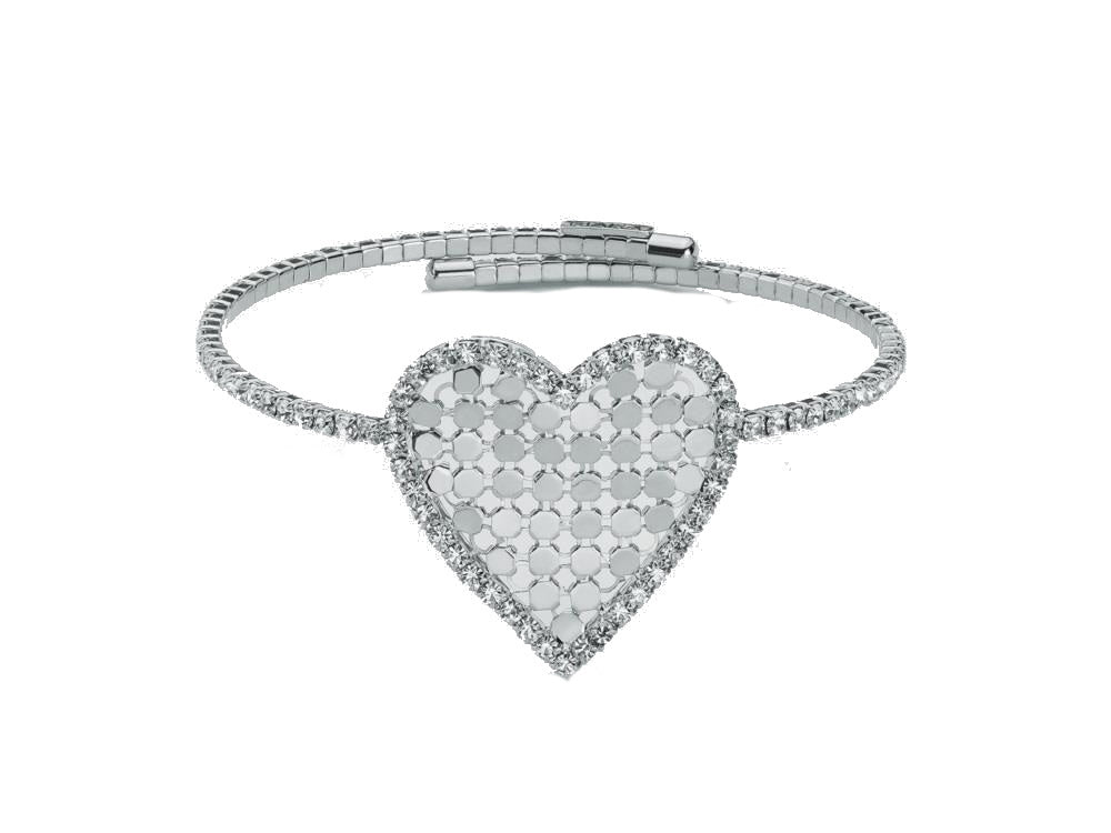 Bracciale cuore donna Kiara in ottone con cristalli KBRD1687B