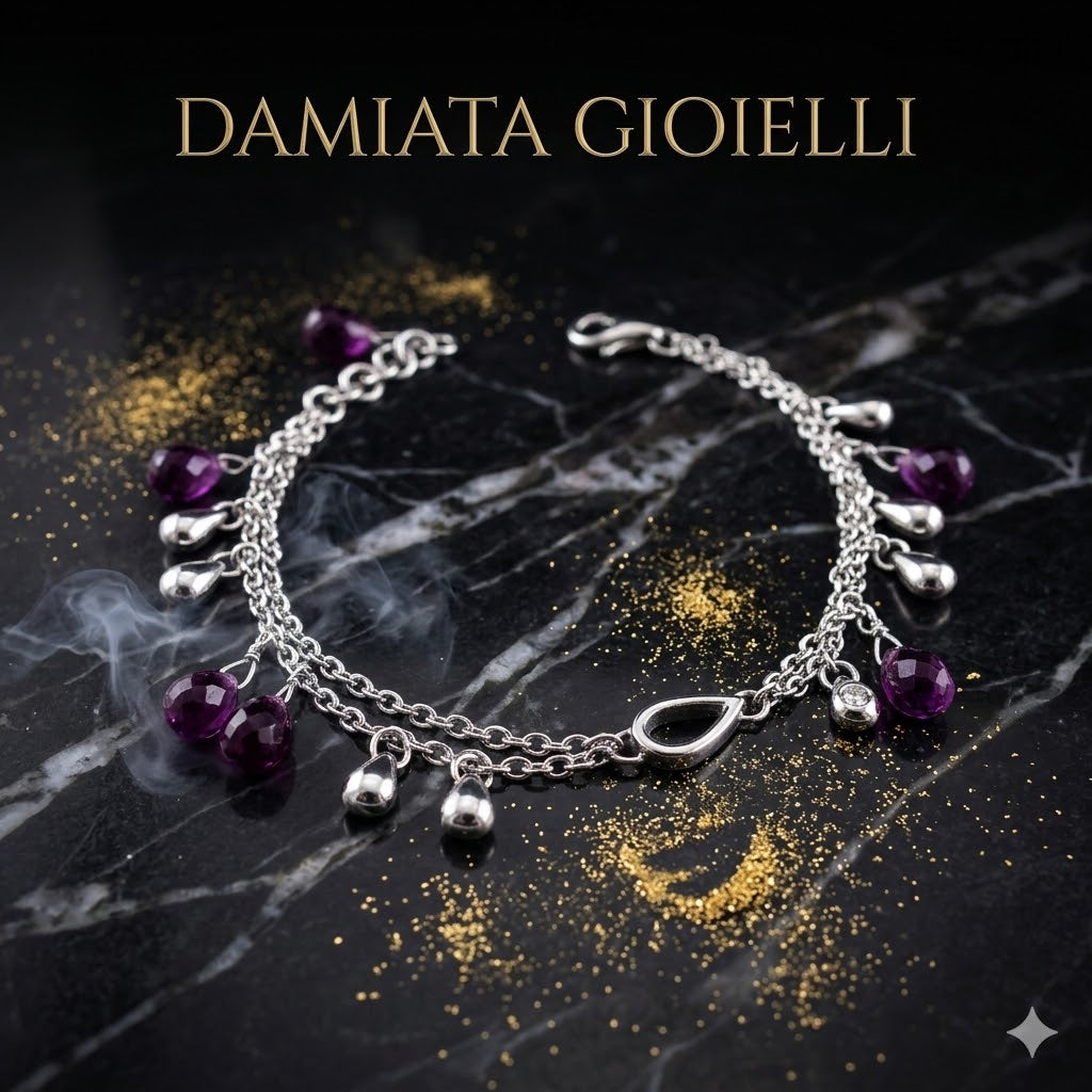 Bracciale donna Yukey in acciaio e cristalli KBRD592-A