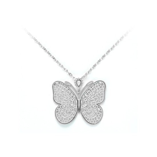 Collana donna Kiara Farfalla in ottone e resina bianca KCLD3672