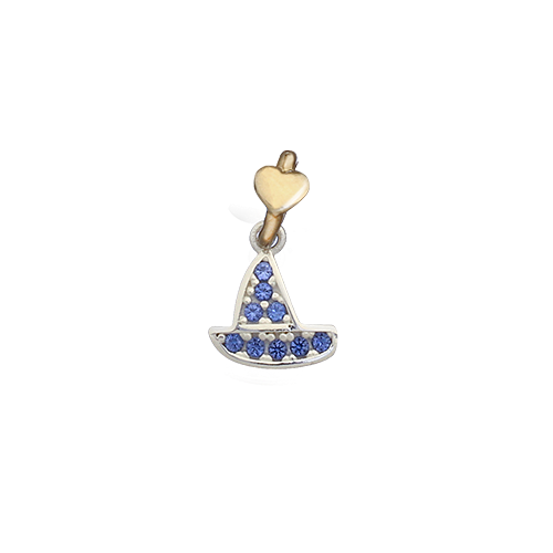 Charm donna Dodo Mariani in argento e zirconi blu L11KB
