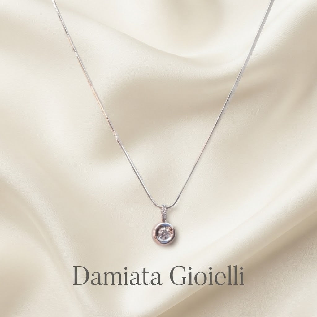 Collana punto luce donna Miluna in oro bianco e diamante ref. LID1462_D20
