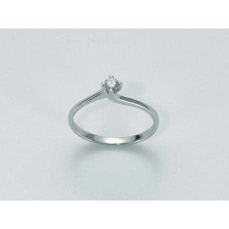Anello solitario donna Miluna in oro bianco e diamante LID1987-D20S