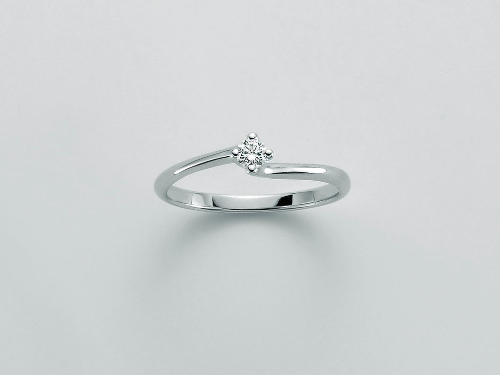 Anello solitario donna Miluna in oro bianco e diamante LID3246_008G7