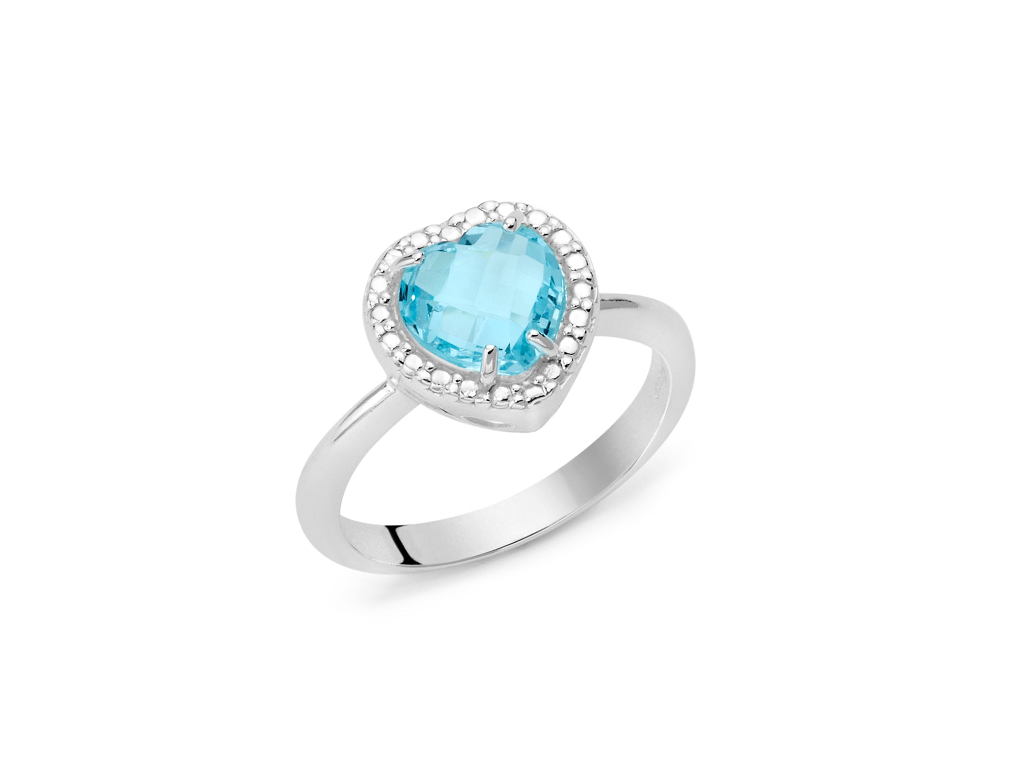 Anello cuore donna Miluna in argento con Topazio LID3464