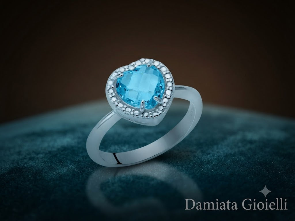 Anello donna Miluna in argento 925% con topazio celeste ref. LID3464M12