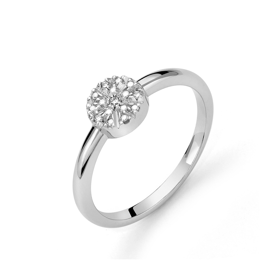Anello donna Miluna in argento e diamanti LID3557M16