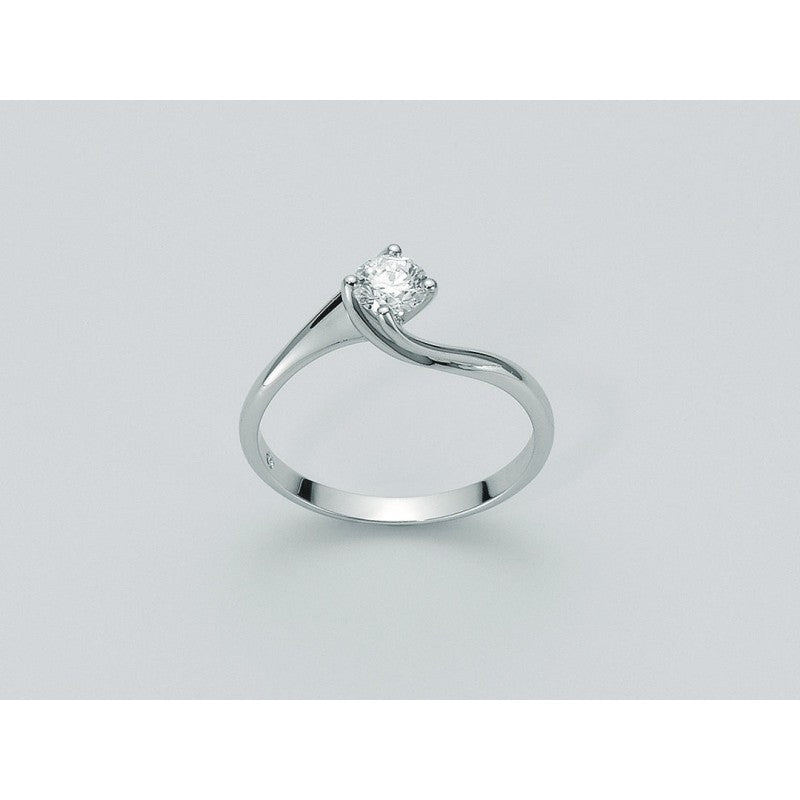 Anello solitario Miluna in oro bianco e diamante LID5078