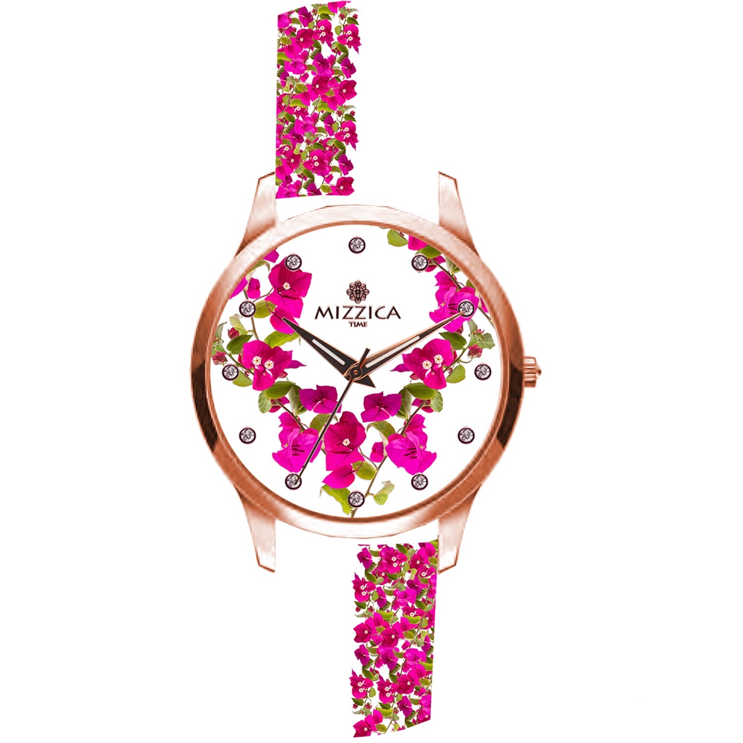 Orologio donna Mizzica Il Bounganwille in acciaio e pelle MB164