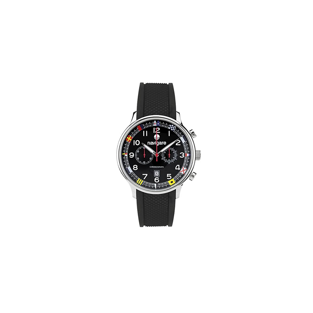 Orologio solo tempo uomo Navigare in acciaio e silicone NA127-02-UZ