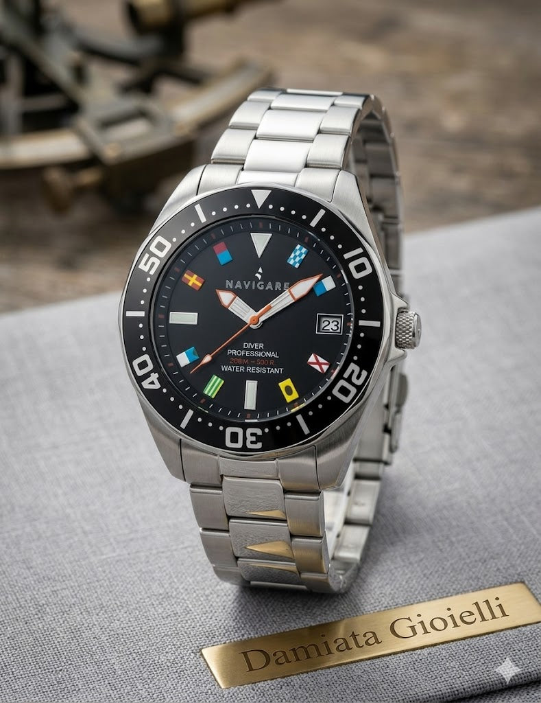 Orologio solo tempo uomo Navigare in acciaio NA221-01-LI