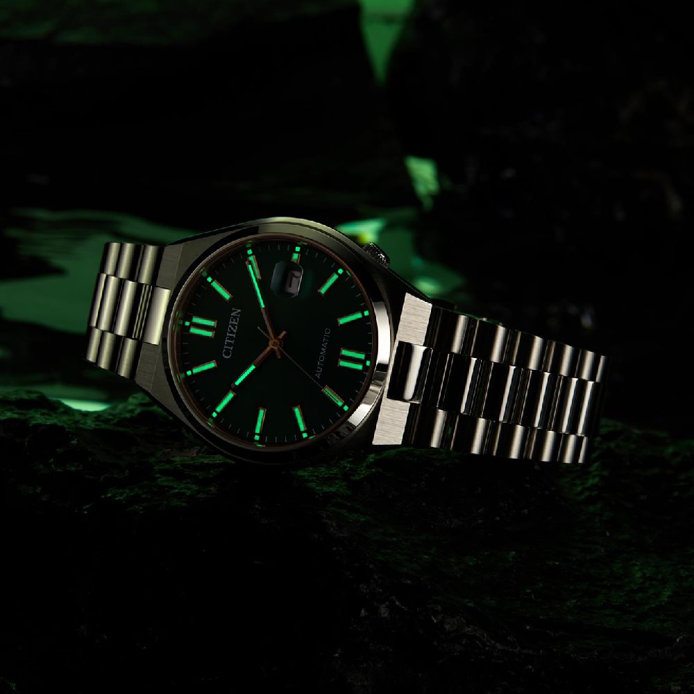 Orologio automatico solo tempo Citizen uomo "Tsuyosa" in acciaio NJ0150-81X