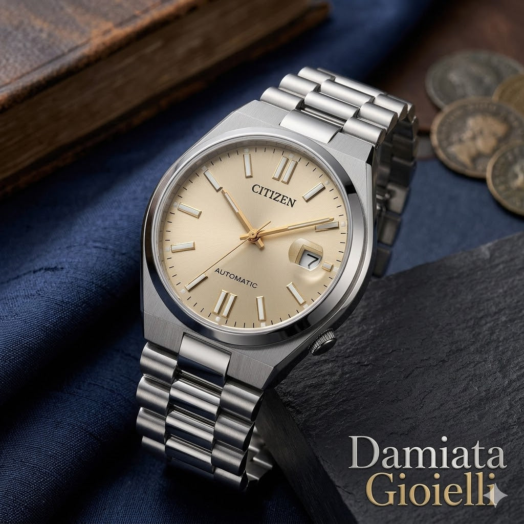 Orologio solo tempo meccanico Citizen uomo "TSUYOSA" in acciaio ref. NJ0151-88W