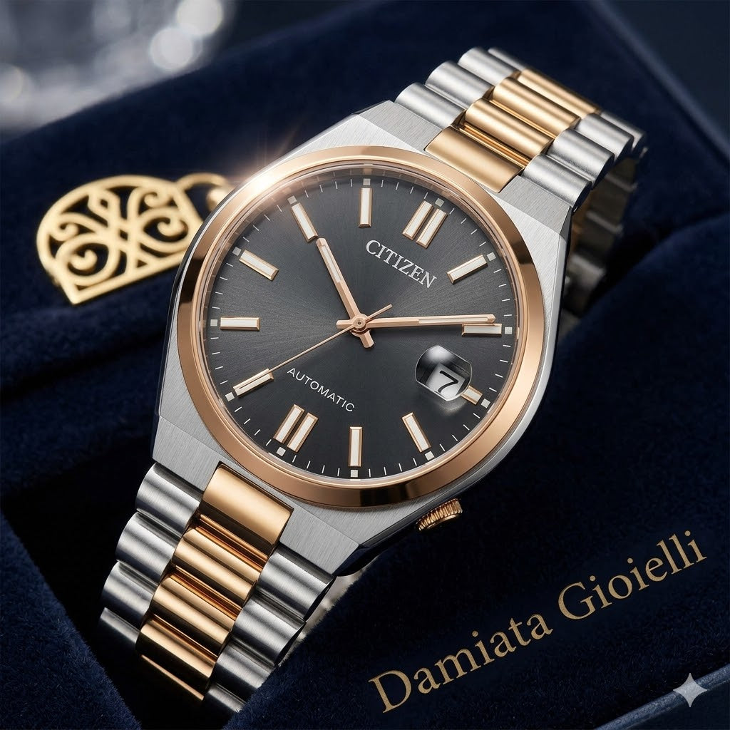 Orologio automatico solo tempo Citizen uomo "TSUYOSA" in acciaio NJ0154-80H