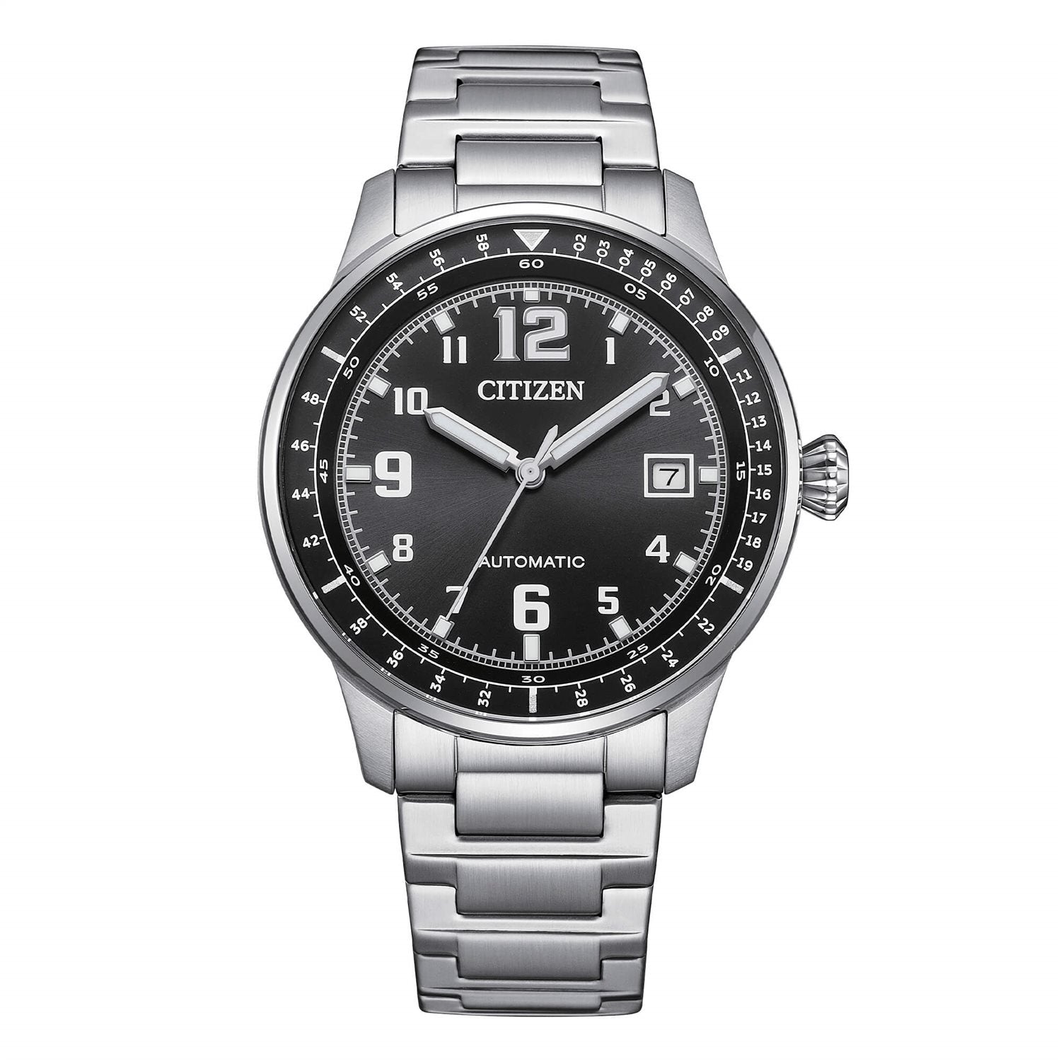 Orologio solo tempo Citizen meccanico "Military" in acciaio NJ0190-51E