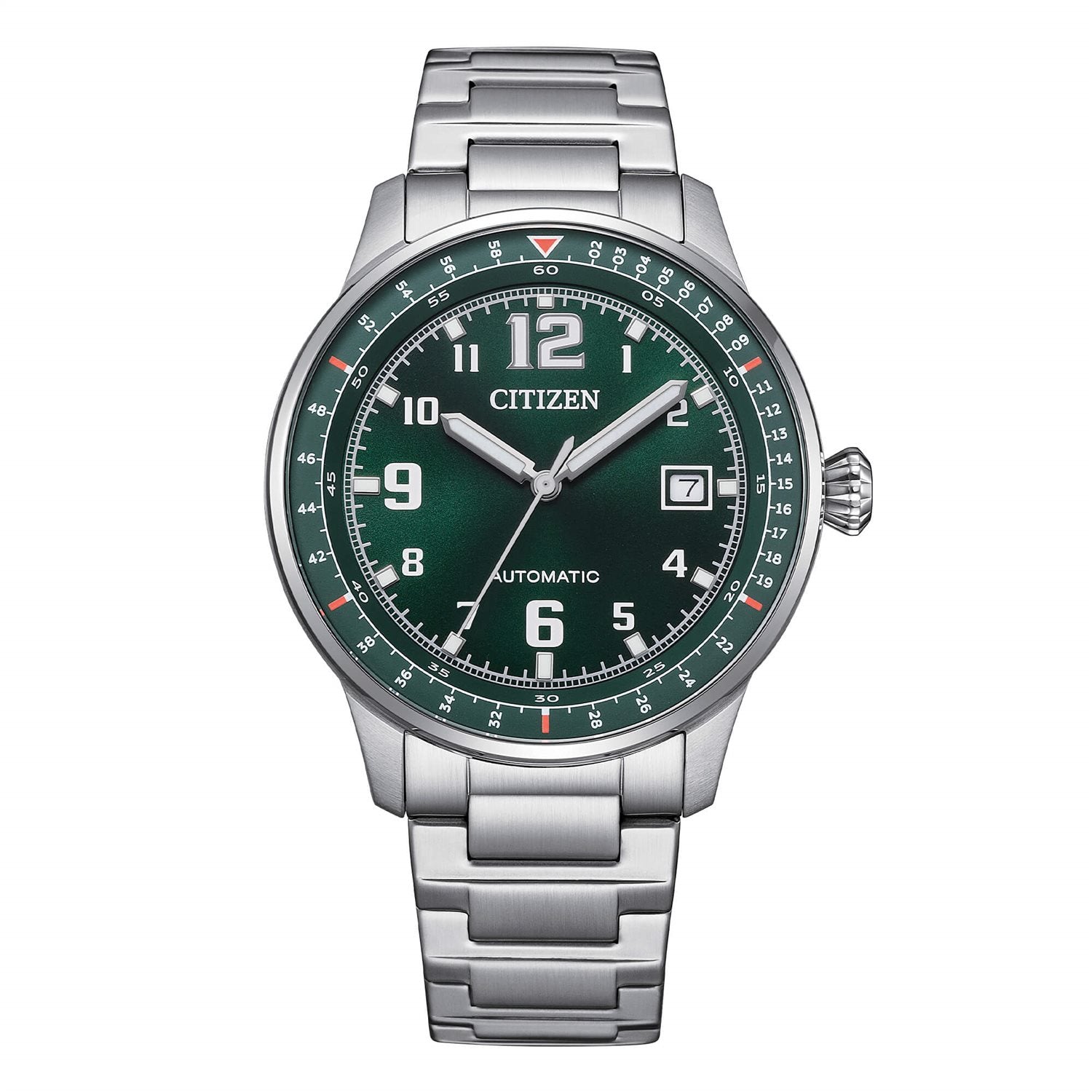 Orologio solo tempo Citizen uomo meccanico "Military" in acciaio NJ0190-51X