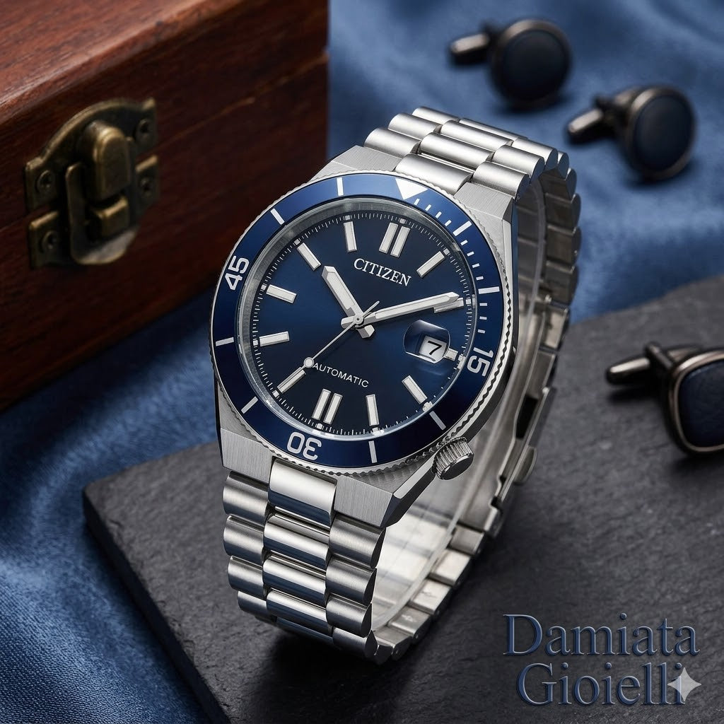 Orologio solo tempo meccanico Citizen uomo "TSUYOSA" in acciaio ref. NJ0230-59L