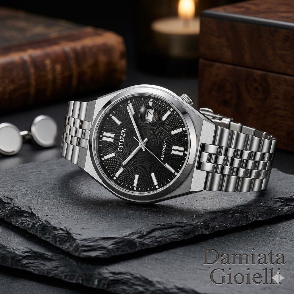 Orologio solo tempo meccanico Citizen uomo "TSUYOSA" in acciaio ref. NK0020-55E