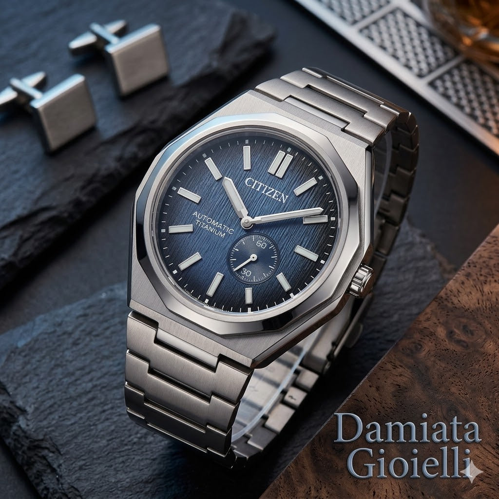 Orologio solo tempo meccanico Citizen uomo "ZENSHIN" in titanio ref. NK5020-58M