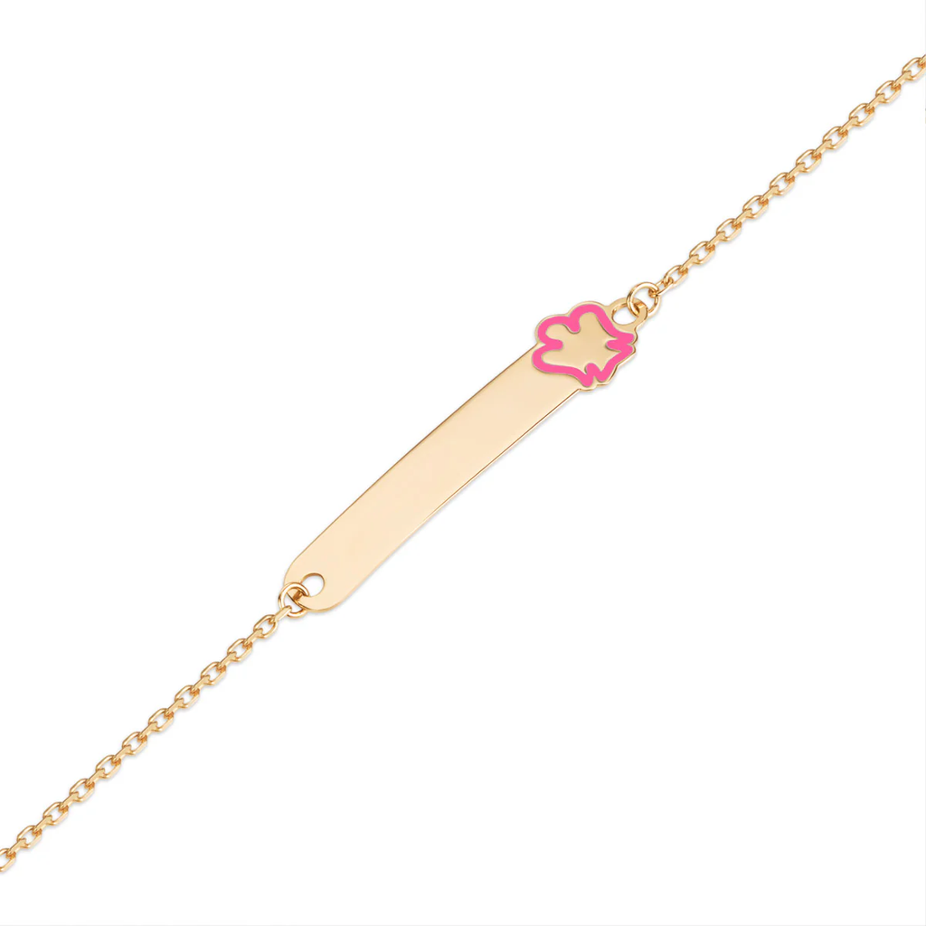 Bracciale con targhetta incidibile bambina Roberto Giannotti in oro giallo NKT377