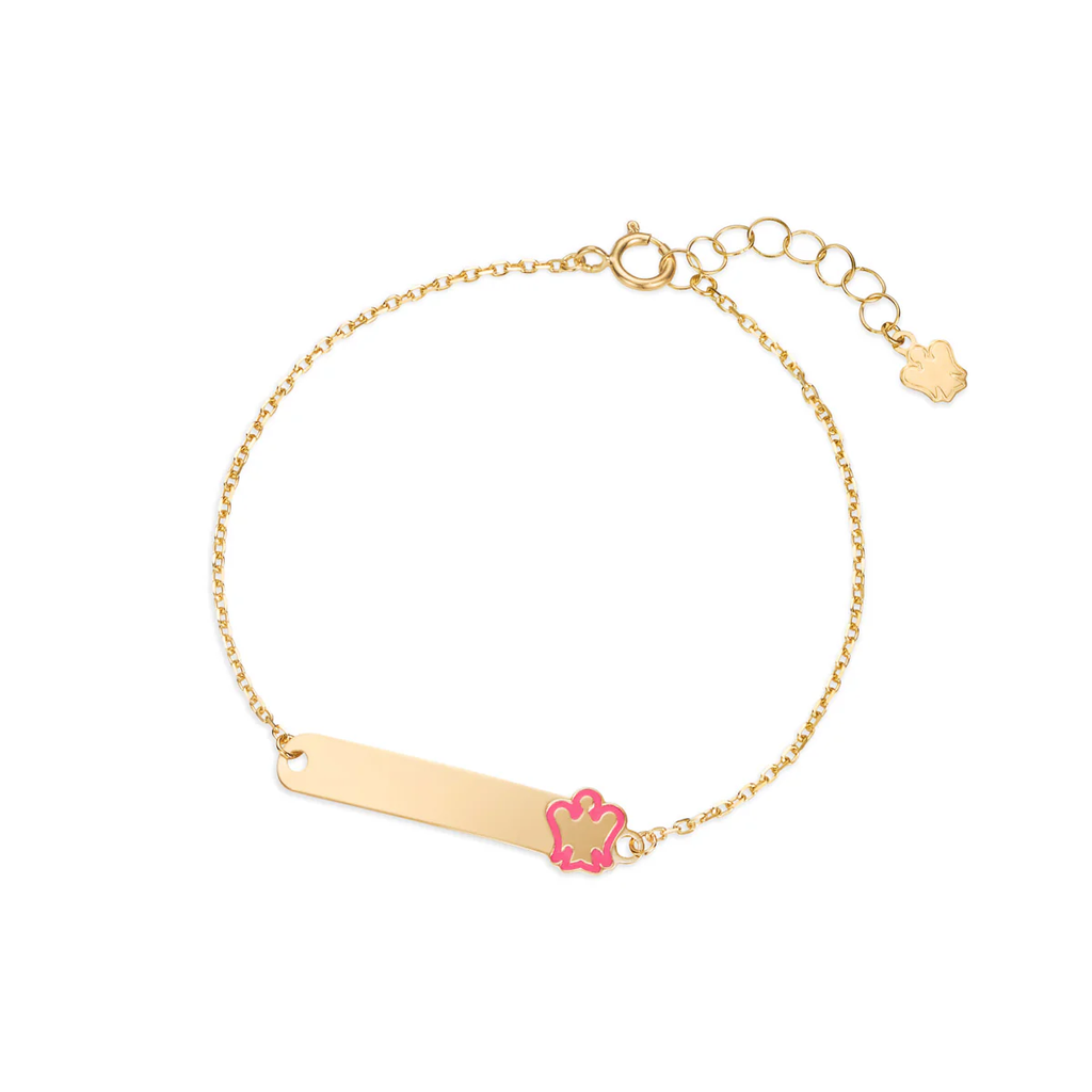 Bracciale con targhetta incidibile bambina Roberto Giannotti in oro giallo NKT377