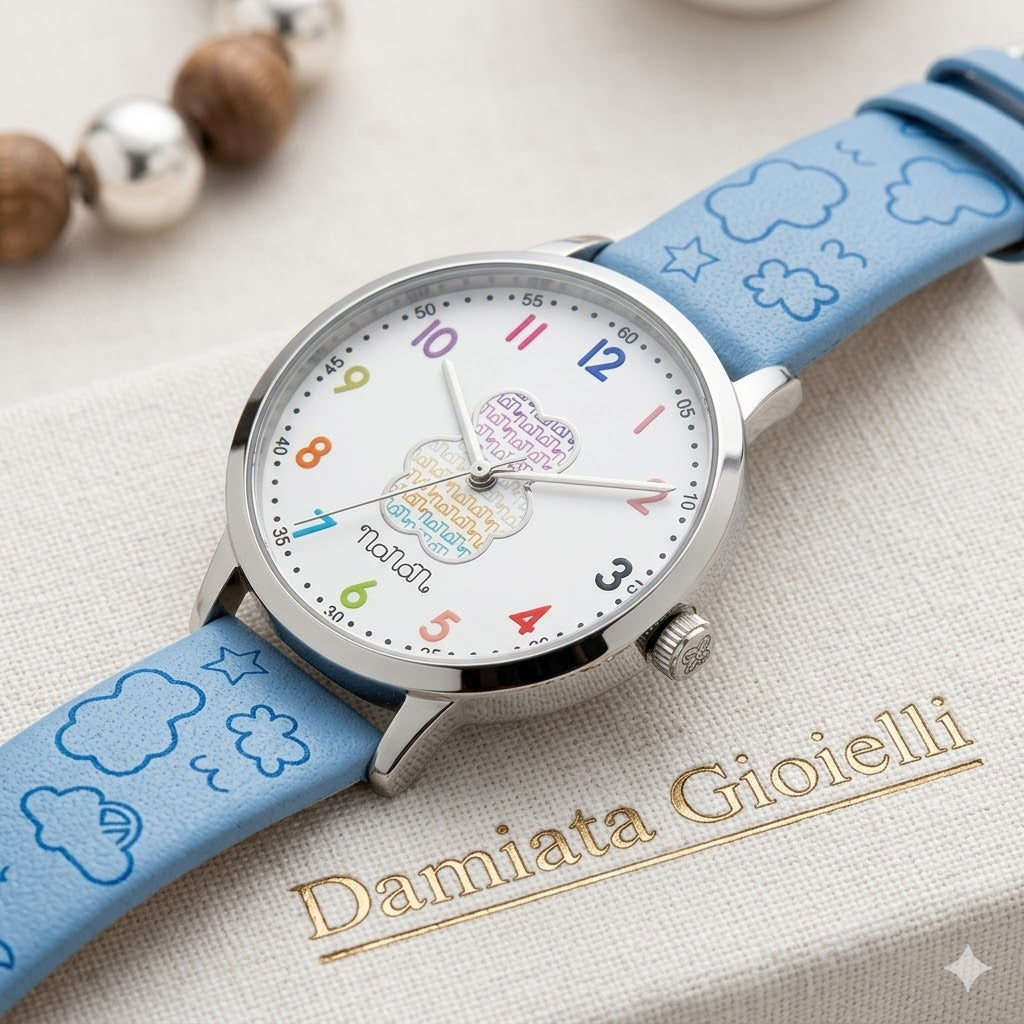 Orologio solo tempo bambino Nanán in acciaio e gomma NOR0001