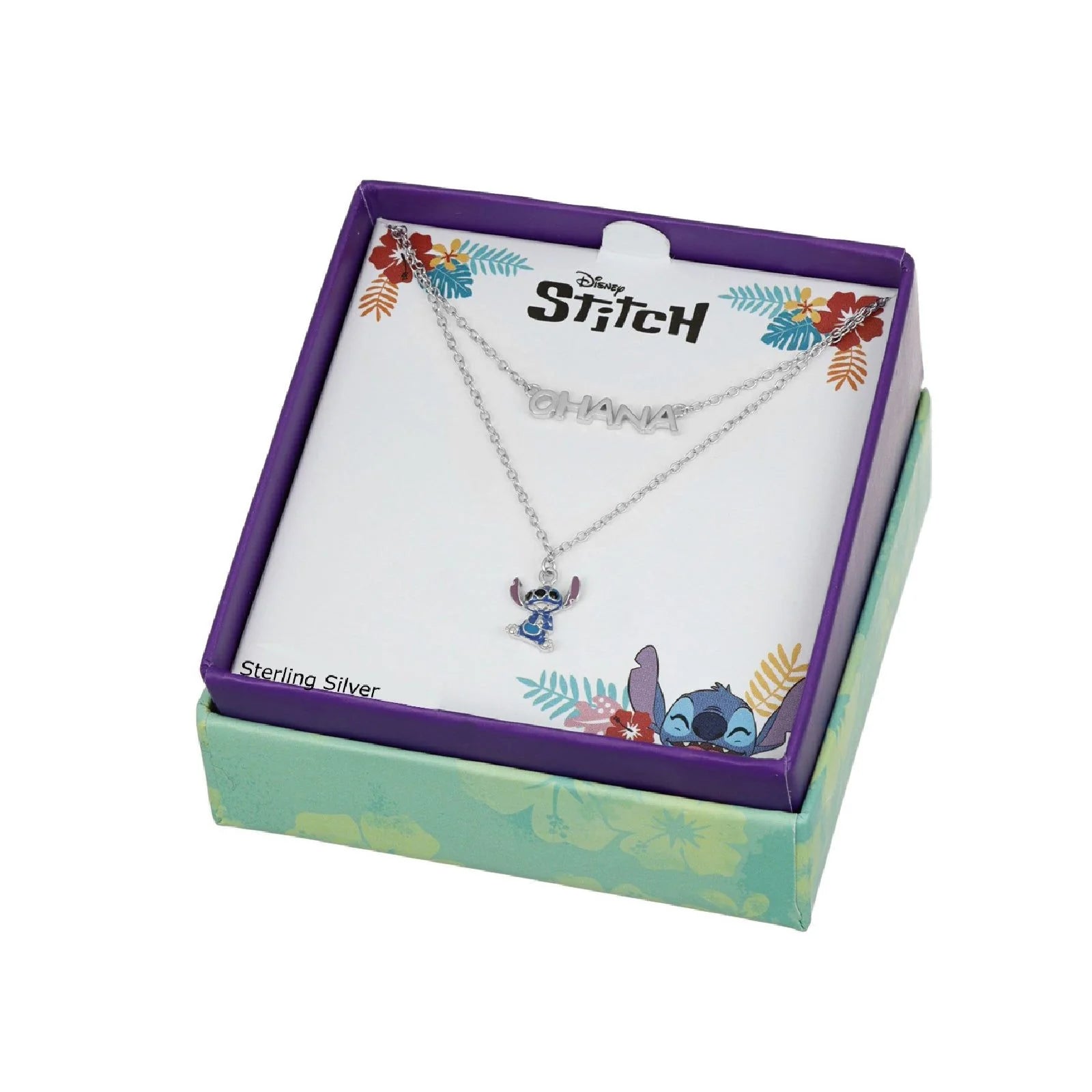 Collana Disney bambina in argento 925% con pendente raffigurante Stitch NS00059SRHL-17.C