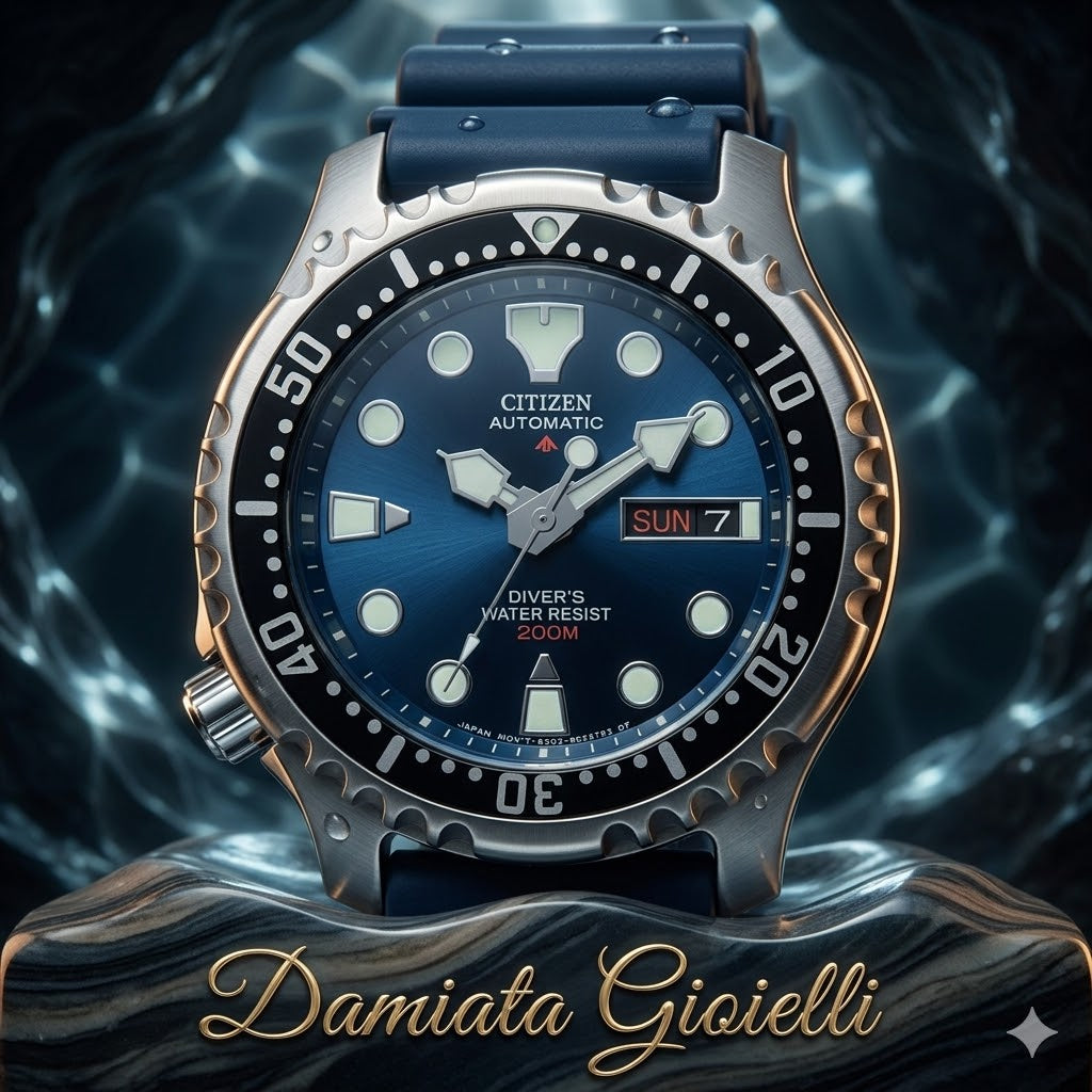 Orologio automatico solo tempo Citizen uomo "PROMASTER" in acciaio e silicone NY0040-17L