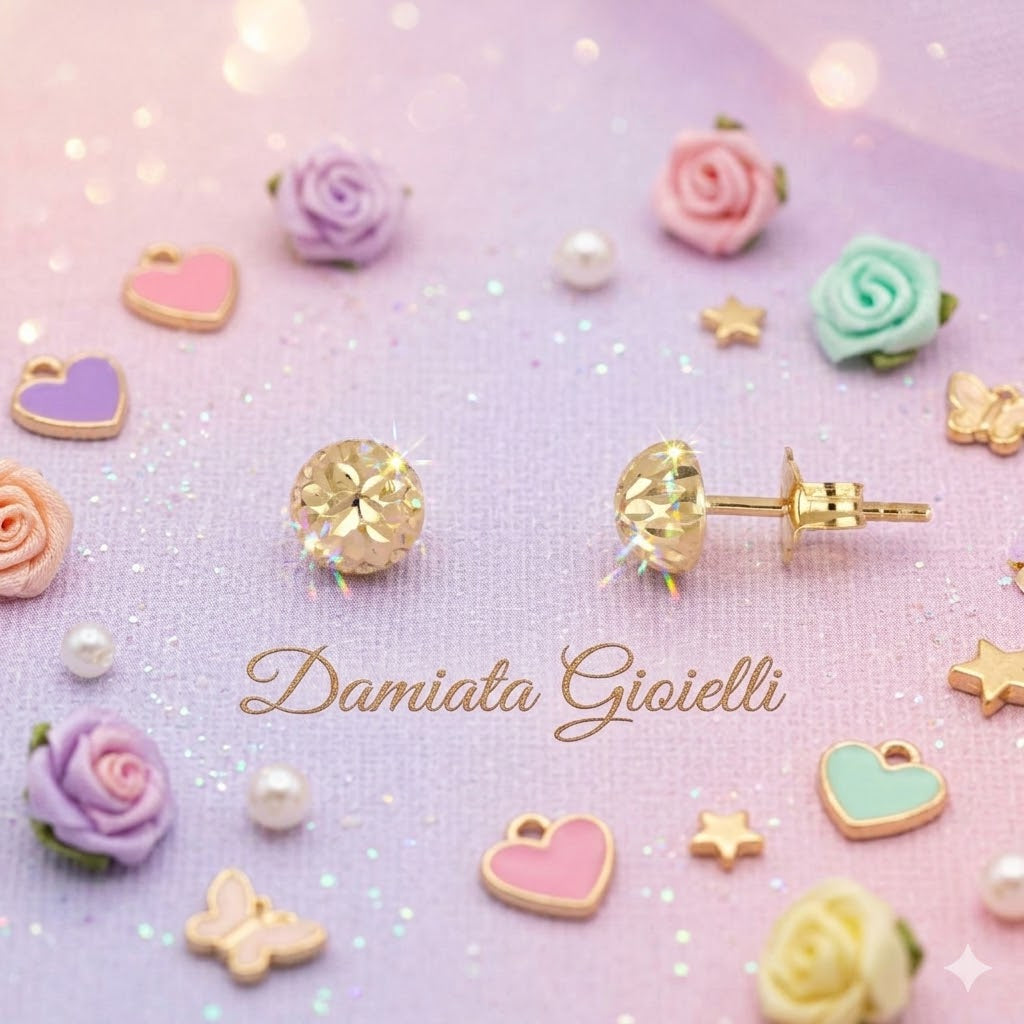Orecchini a bottone per donna IGOLD in oro giallo O742O1