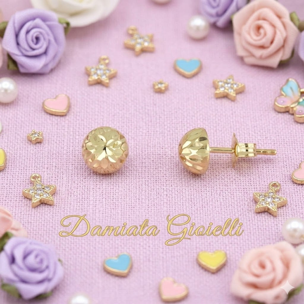 Orecchini a bottone per donna IGOLD in oro giallo O742O2