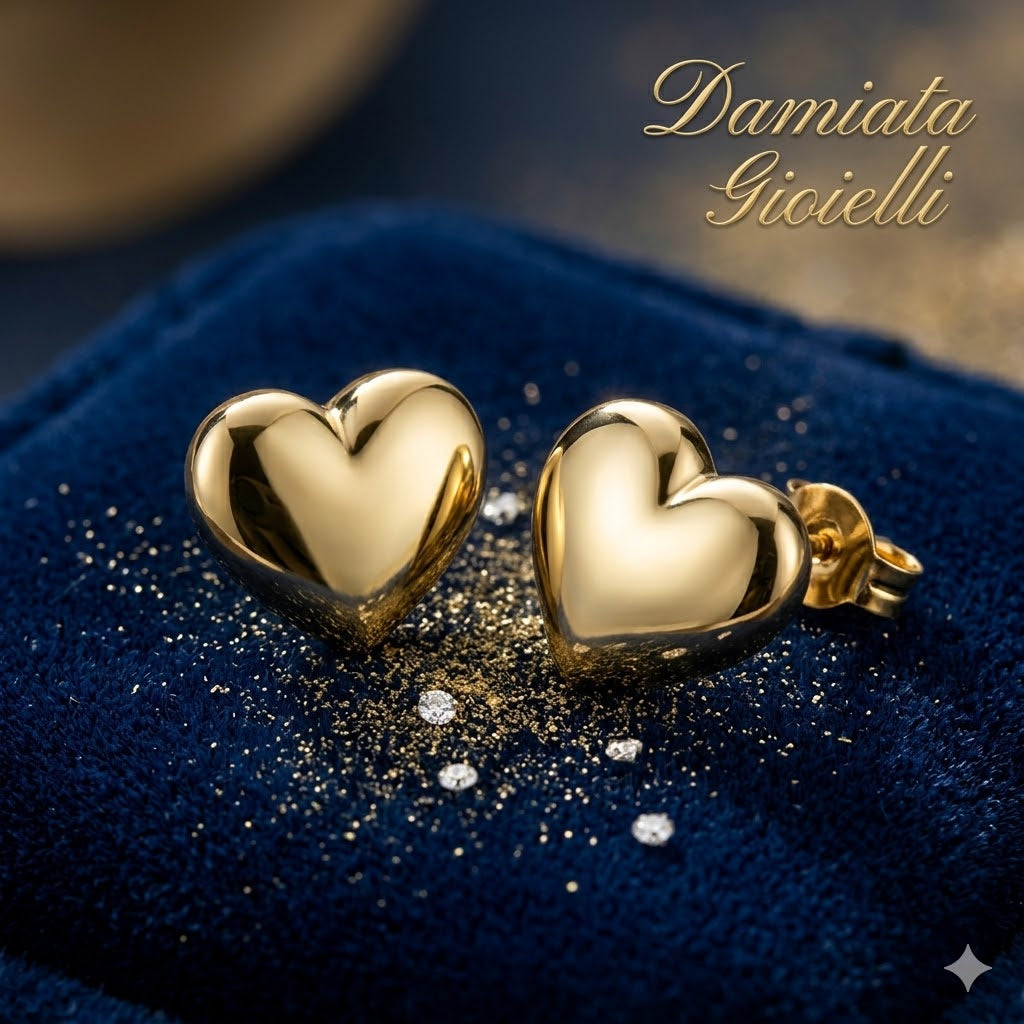 Orecchini a cuore per donna IGOLD in oro giallo
