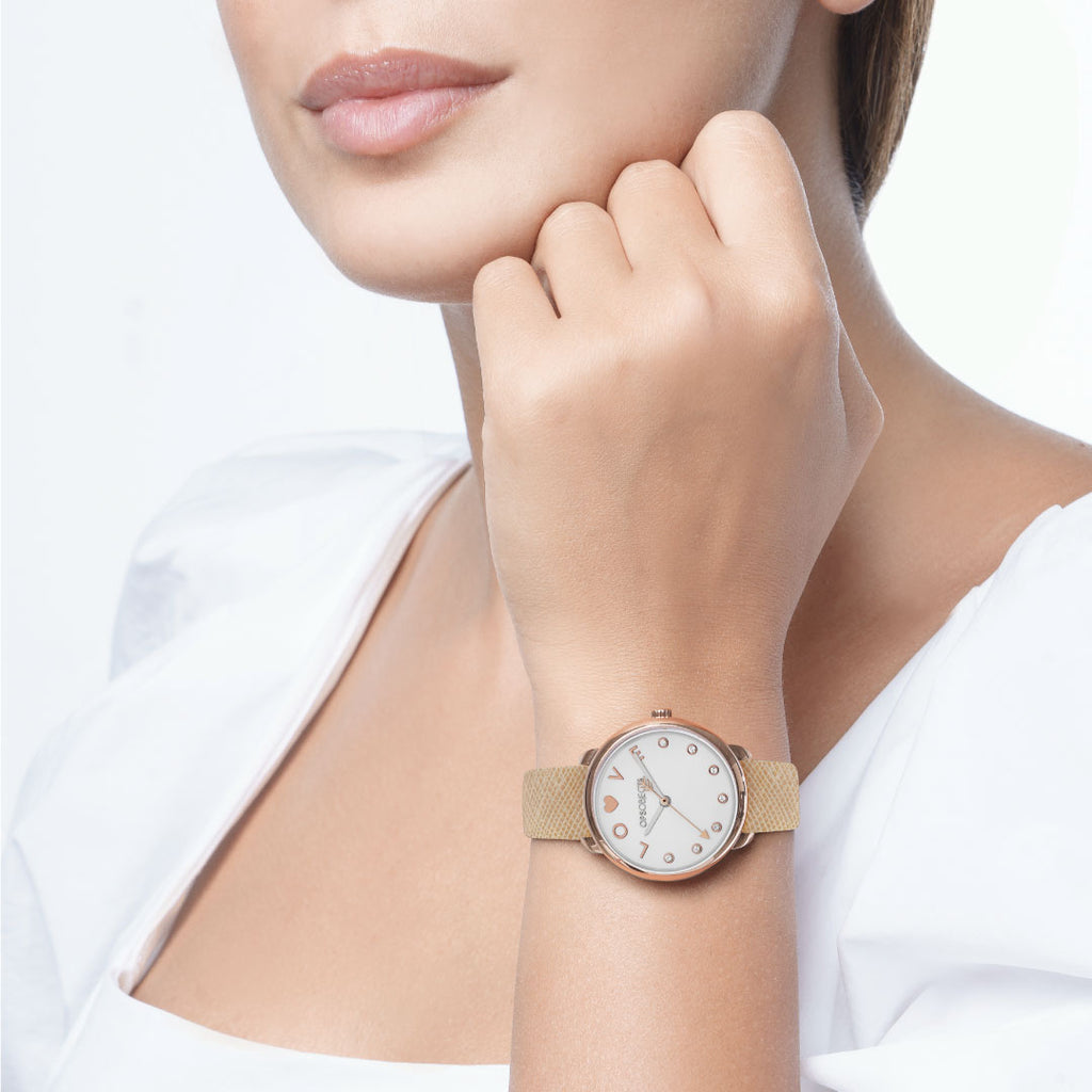 Orologio solo tempo Ops! donna in acciaio e pelle OPSPW-665
