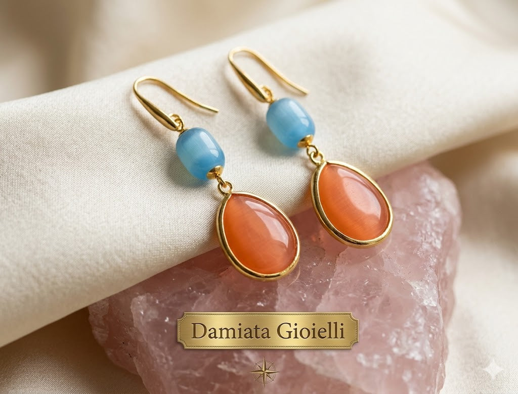 Orecchini pendenti donna Morfea Gioielli in ottone con quarzi OR0001AC