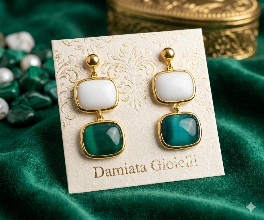 Orecchini pendenti donna Morfea Gioielli in ottone con agata e quarzi OR0001AQ/1