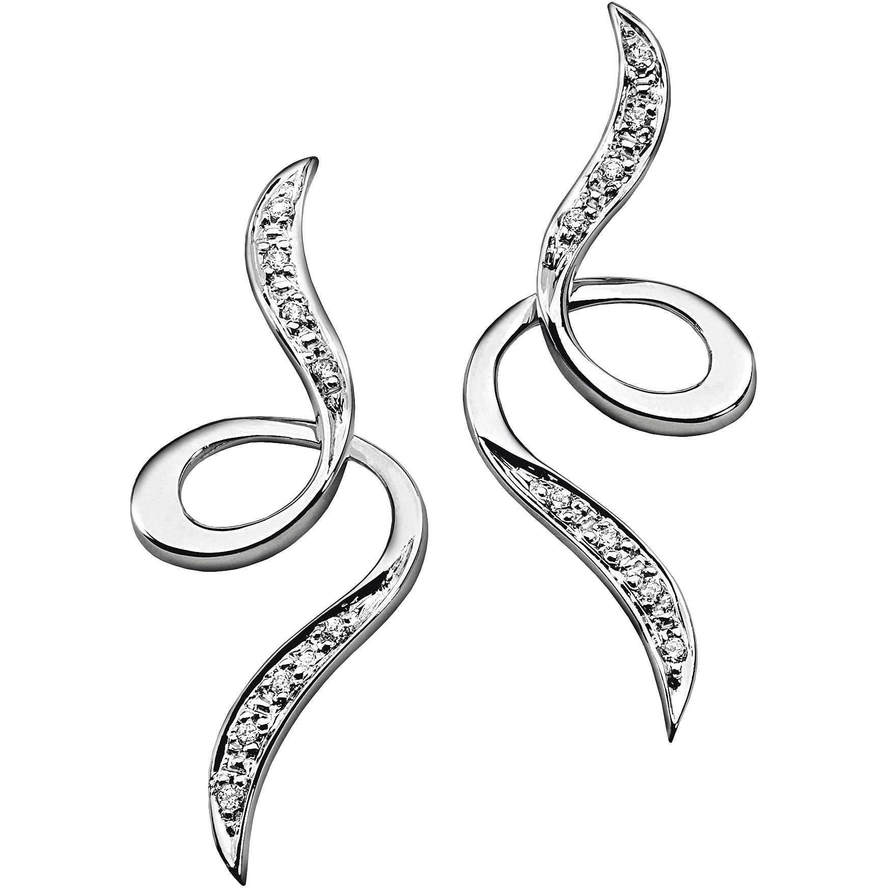Orecchini Comete donna in oro bianco e diamanti ORB458