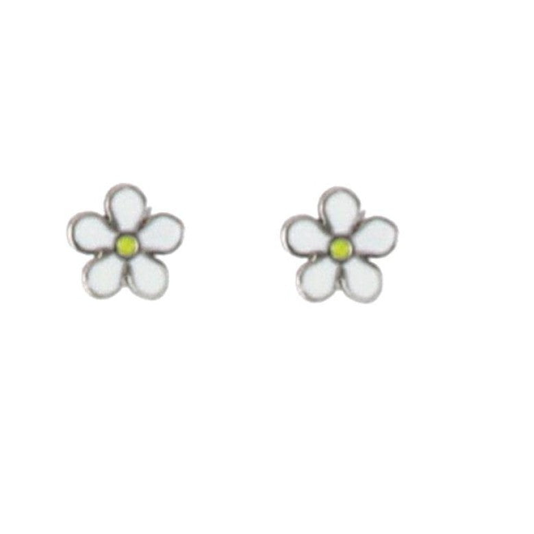 Orecchini fiore bambina Urania Preziosi in argento smaltato ORBABY017B