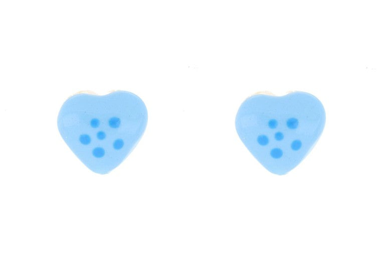 Orecchini cuore bambina Urania Preziosi in argento smaltato ORBABY023AZ