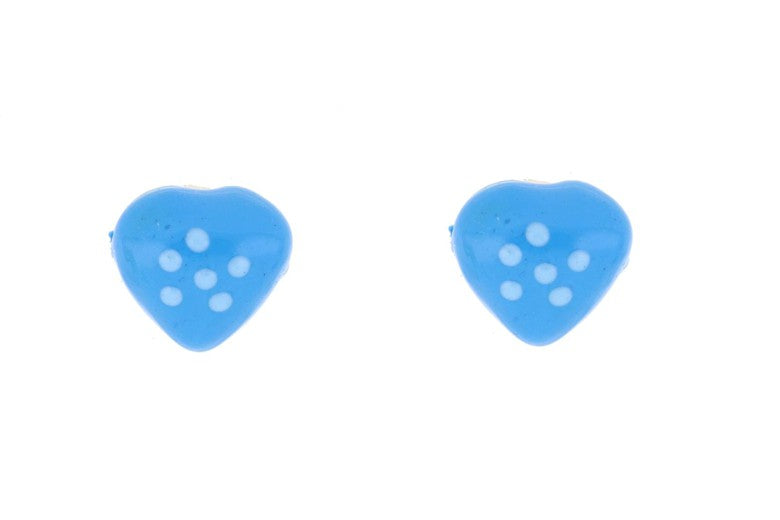 Orecchini cuore bambina Urania Preziosi in argento smaltato ORBABY023BL