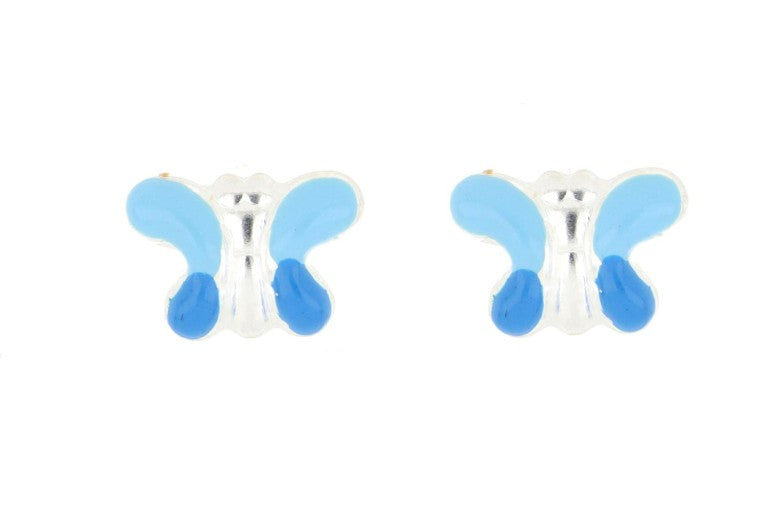 Orecchini farfalla bambina Urania Preziosi in argento smaltato ORBABY024AZ
