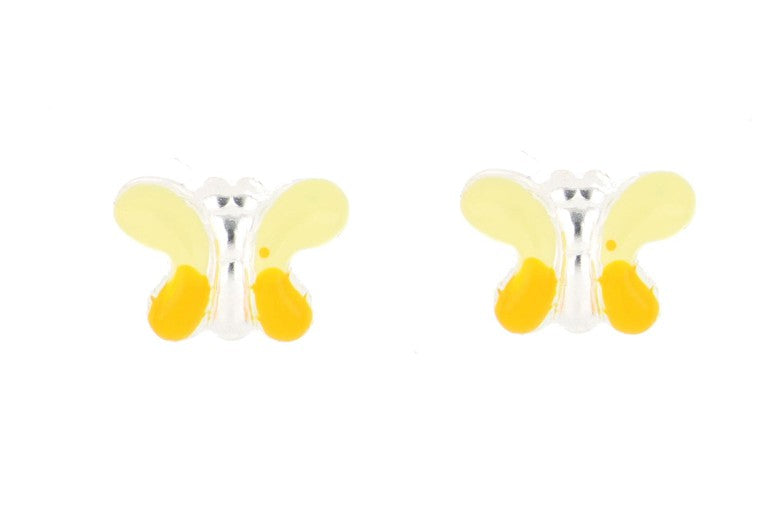 Orecchini farfalla bambina Urania Preziosi in argento smaltato ORBABY024GL