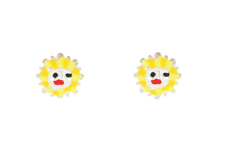 Orecchini sole bambina Urania Preziosi in argento smaltato ORBABY027GL