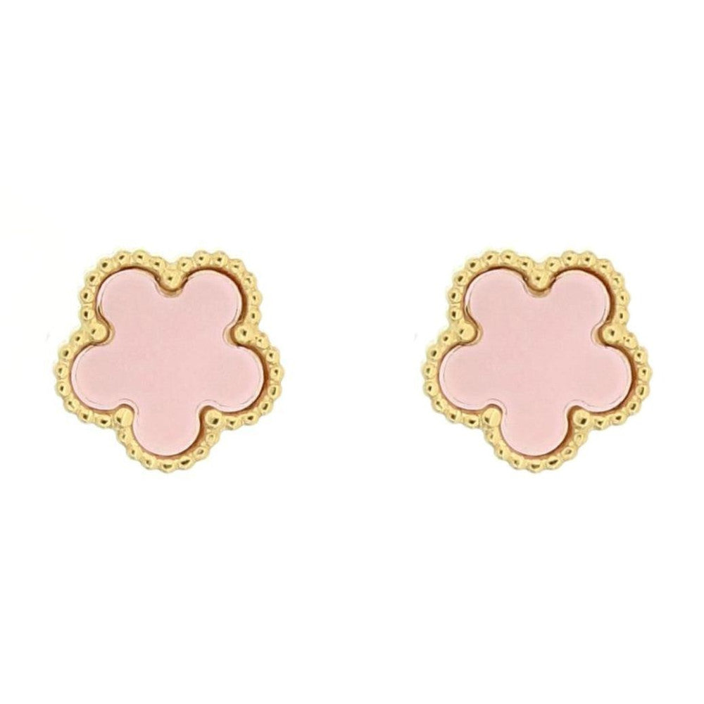 Orecchini a fiore donna Urania Preziosi in acciaio dorato ORCAL1001RS