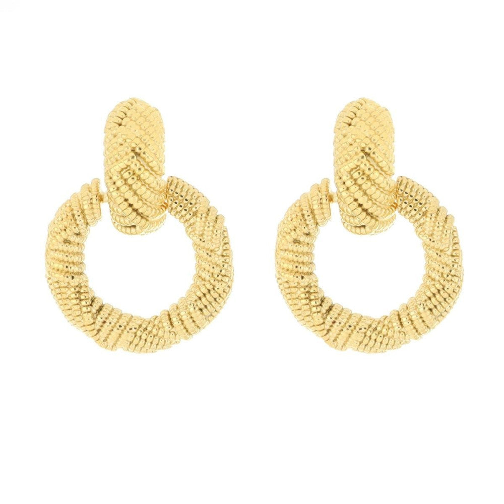Orecchini a cerchio donna Marlù in ottone dorato ORCI230GD