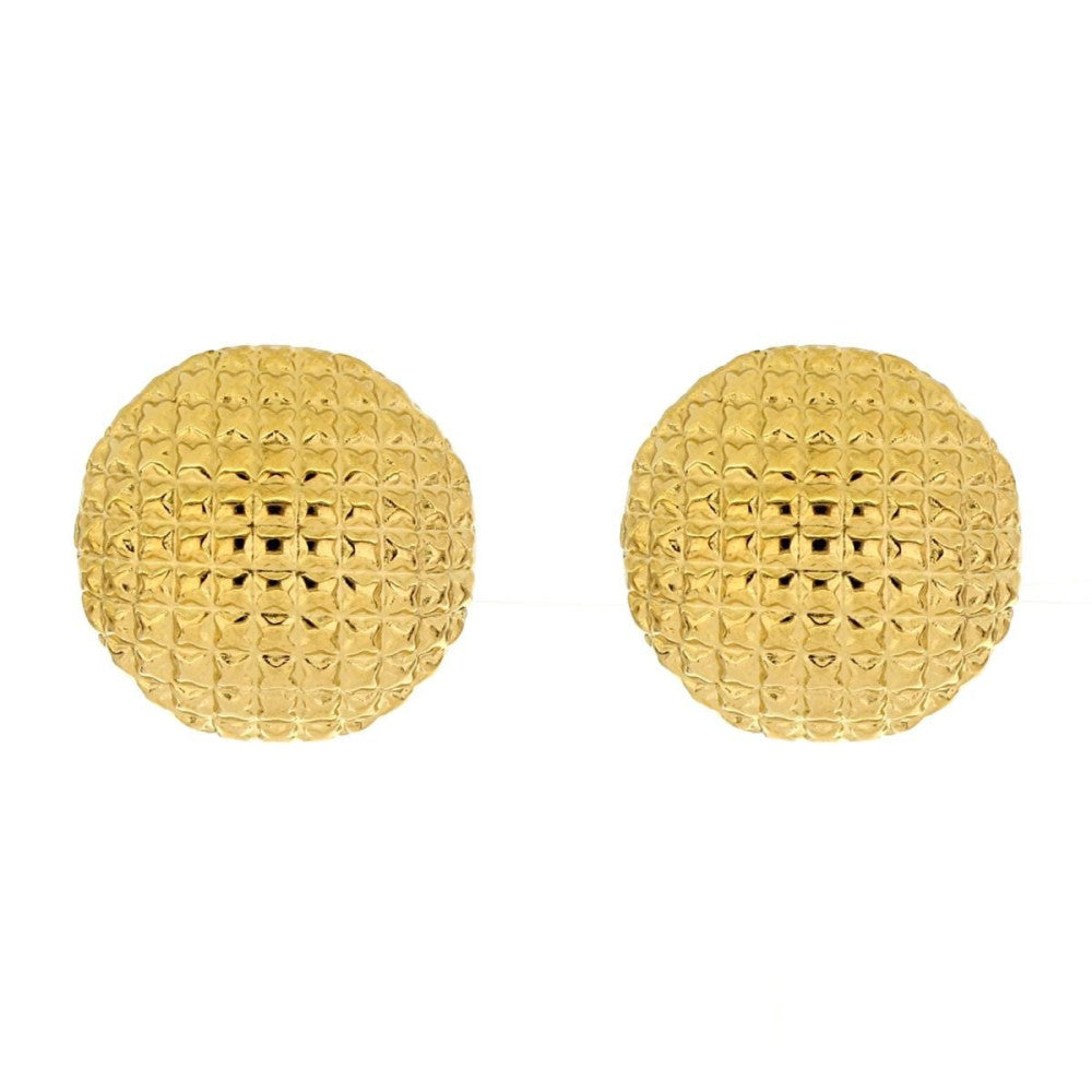 Orecchini a bottone donna Marlù in ottone dorato ORCI362GD