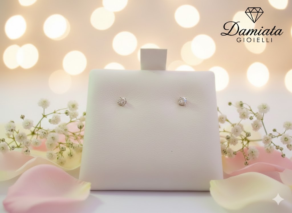Orecchini punto luce donna Lucciole Gioielli in oro bianco e diamanti ORFB-9KT-3