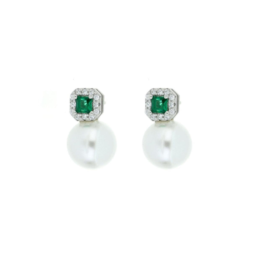 Orecchini donna Urania Preziosi in argento, perle e zirconi ORPE012SM