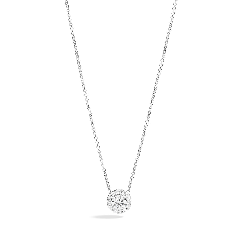 Collana punto luce donna Recarlo in oro bianco e diamanti P01SC018/024-45