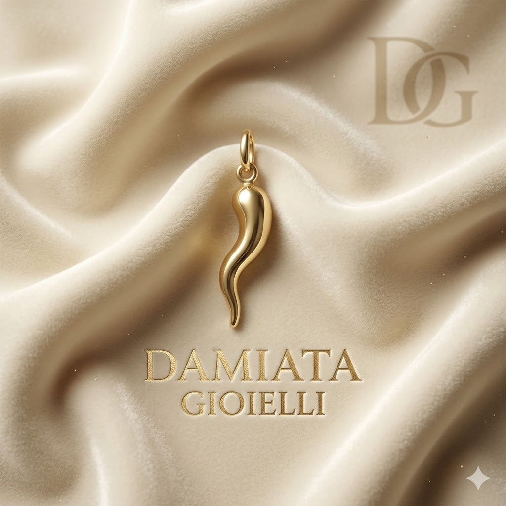 Ciondolo unisex IGOLD in oro giallo raffigurante un corno portafortuna ref. P0B2OU