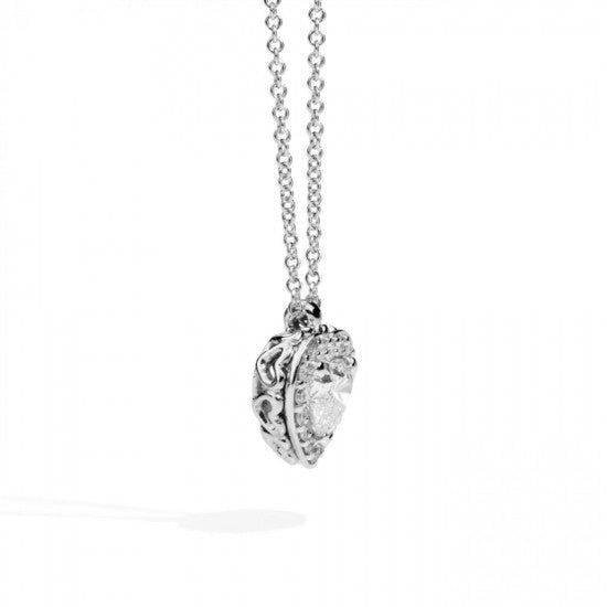 Collana cuore donna Recarlo collezione Anniversary Love in oro bianco e diamanti P67SC002/023-45
